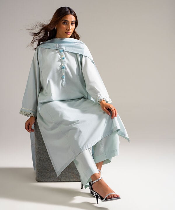 3 Piece - Solid Lawn Suit