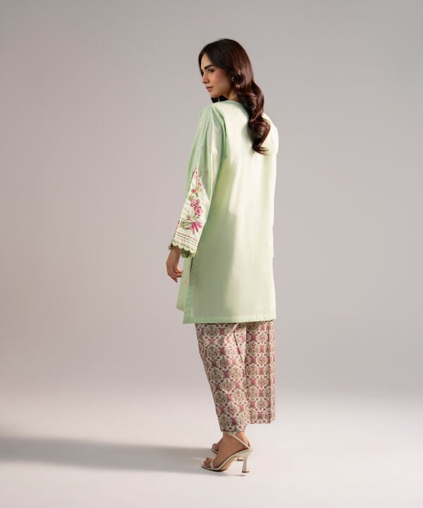 2 Piece - Embroidered Crosshatch Suit