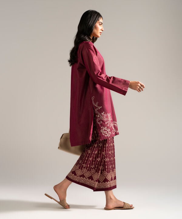 2 Piece - Embroidered Zari Lawn Suit