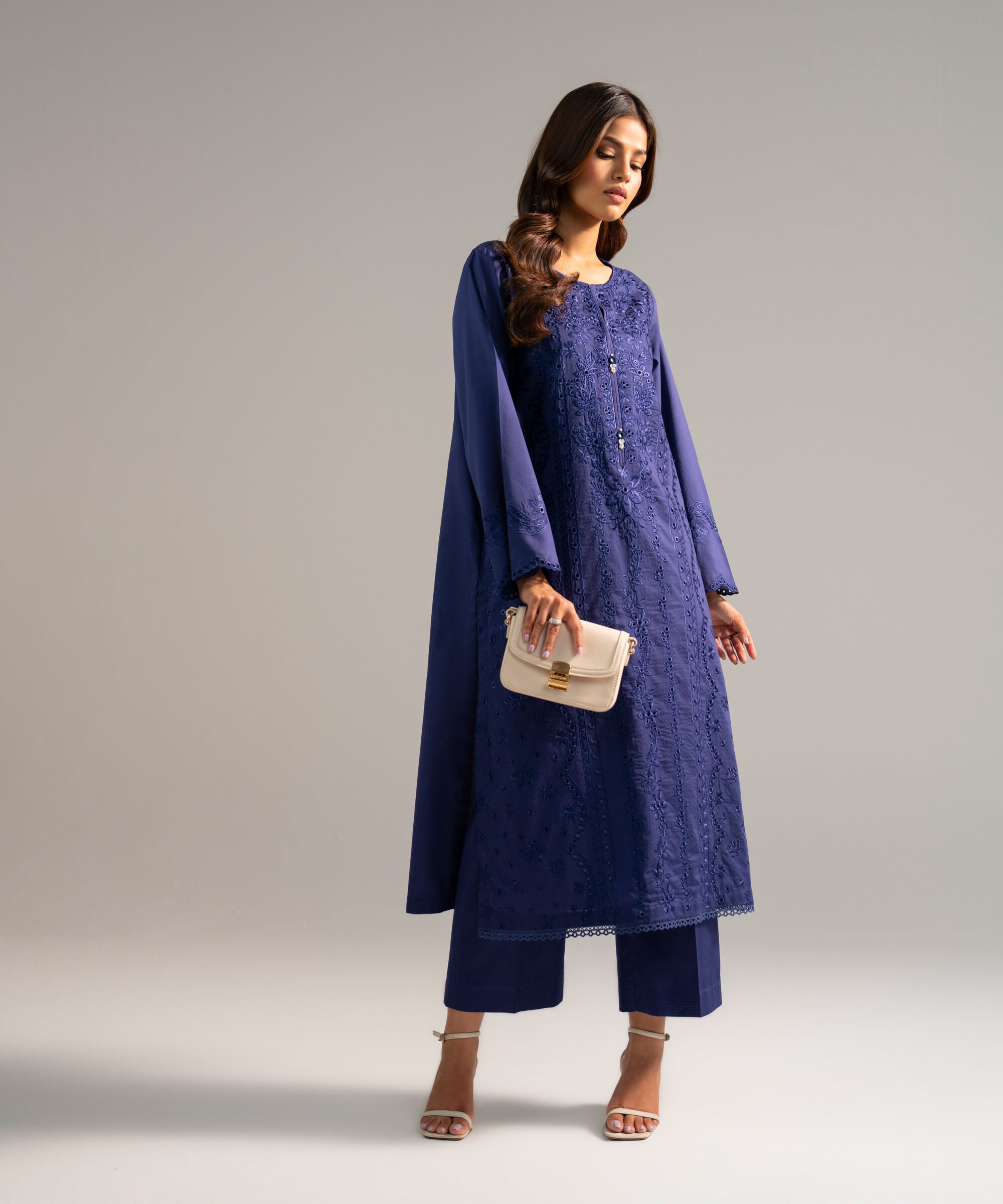 2 Piece - Embroidered Dobby Suit