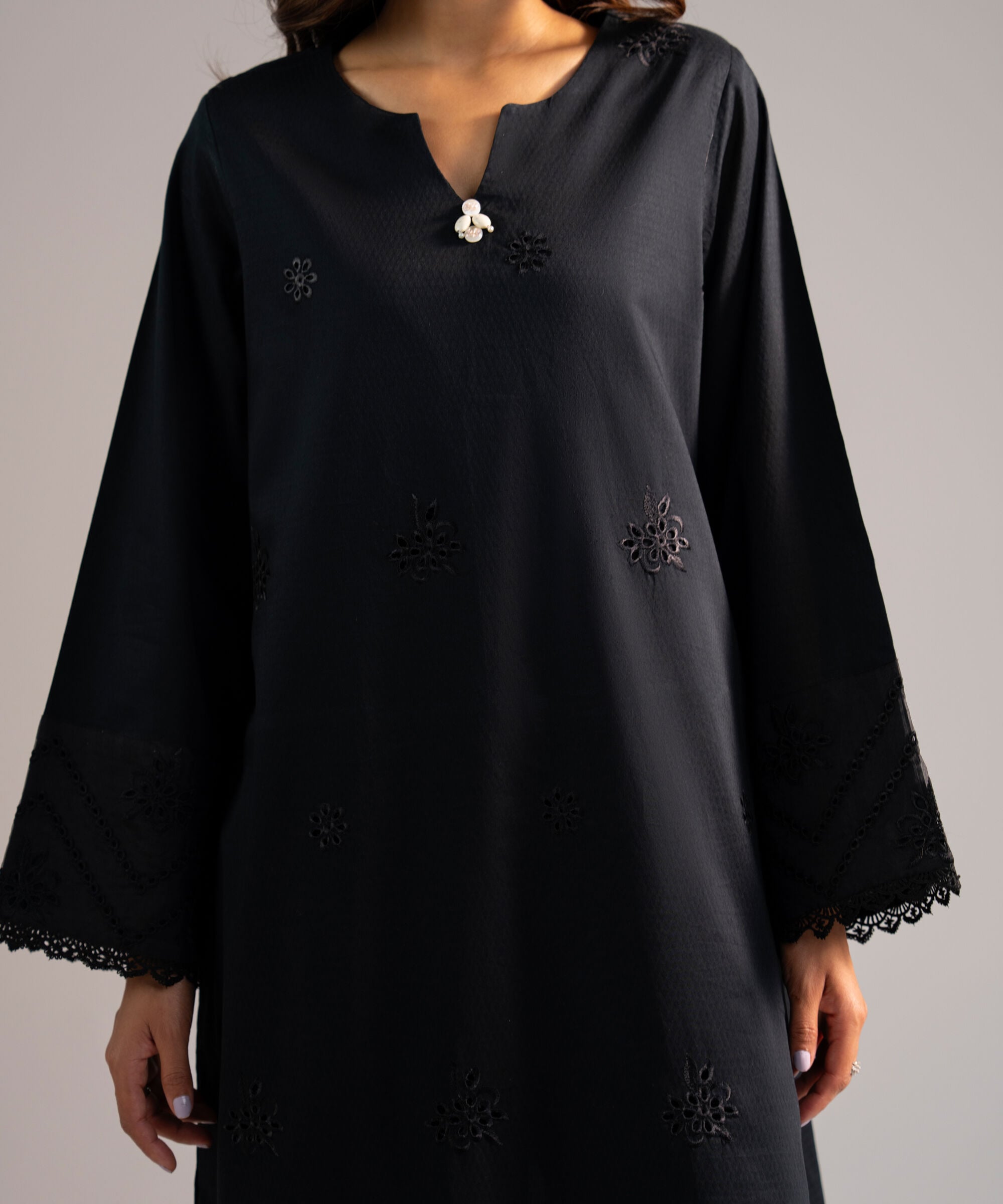 2 Piece - Embroidered Dobby Suit