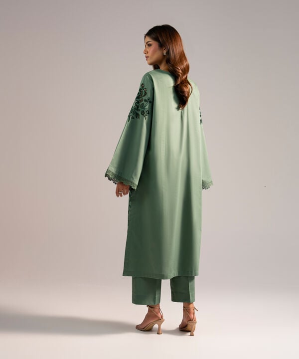 2 Piece - Embroidered Dobby Suit