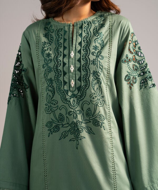 2 Piece - Embroidered Dobby Suit