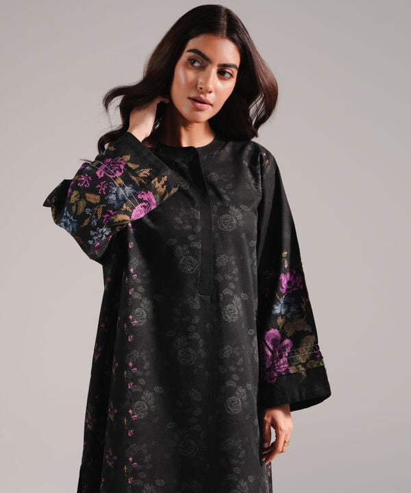 2 Piece - Printed Dobby Suit
