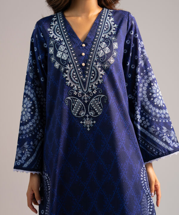 2 Piece - Embroidered Dobby Suit