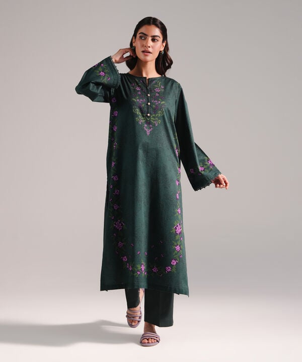 2 Piece - Printed Dobby Suit