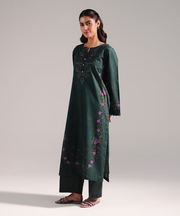 2 Piece - Printed Dobby Suit