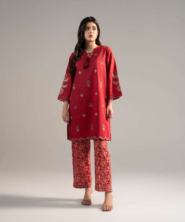 Embroidered Crosshatch Shirt