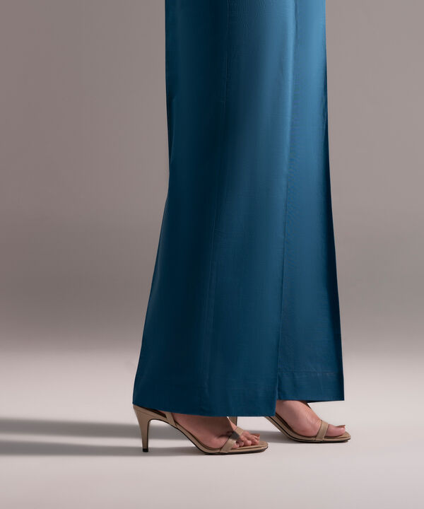 Solid Crosshatch Straight Pants