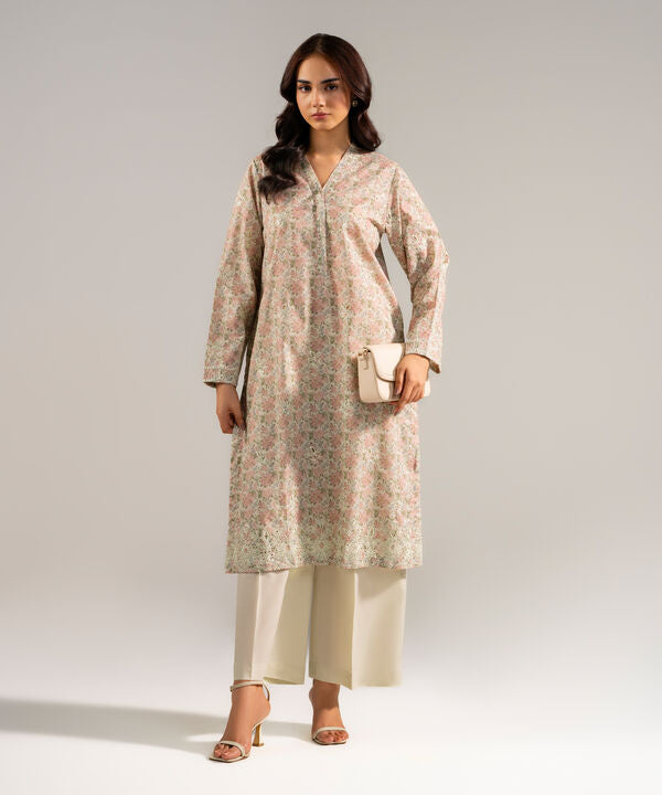 2 Piece - Embroidered Zari Lawn Suit
