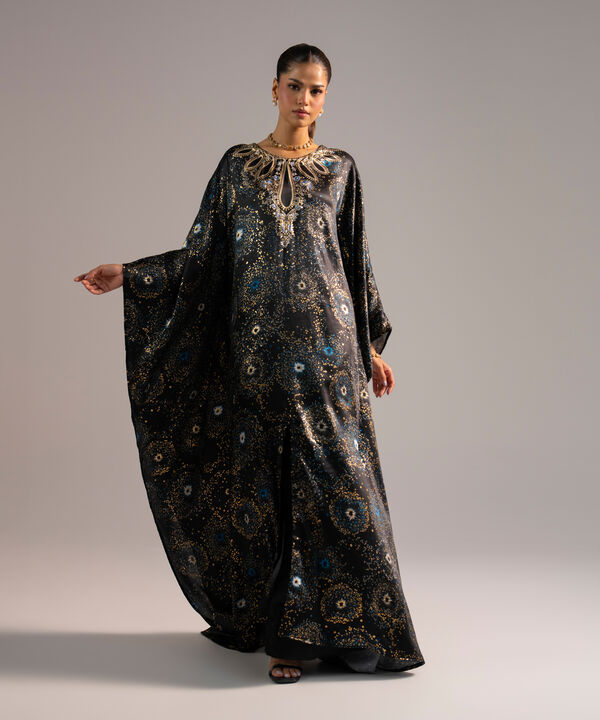 2 Piece - Printed Satin Suit