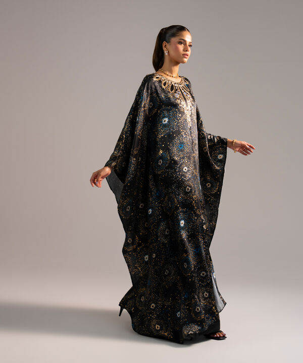 2 Piece - Printed Satin Suit