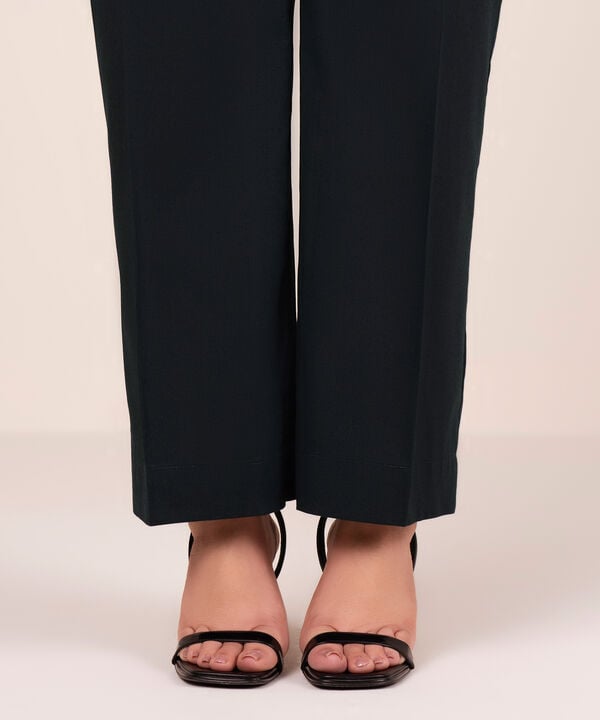 Cotton Viscose Straight Pants