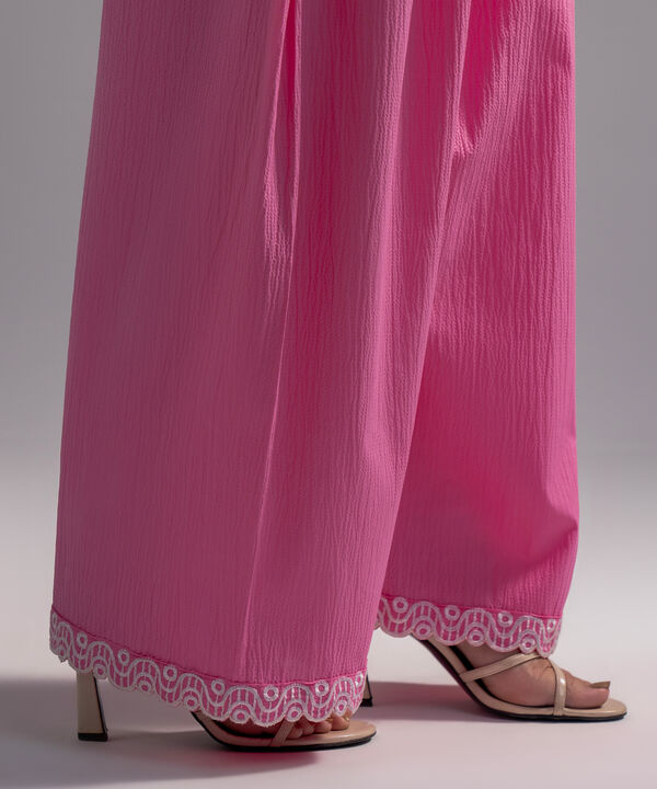 Embroidered Seersucker Shalwar