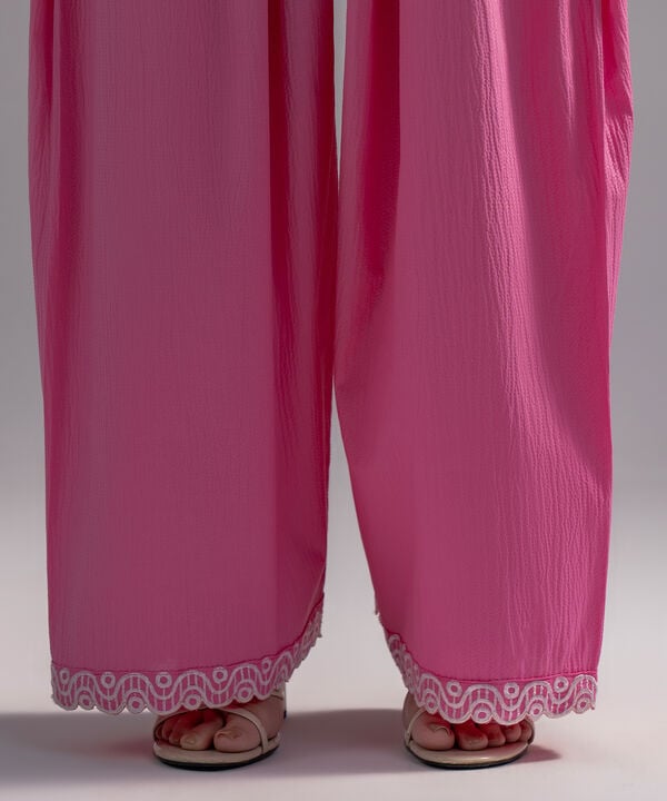 Embroidered Seersucker Shalwar