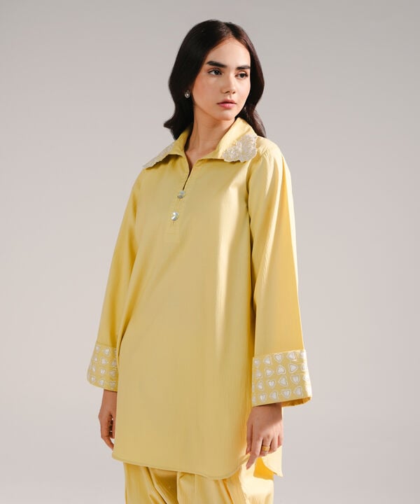 Embroidered Seersucker Shirt