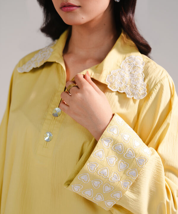 Embroidered Seersucker Shirt