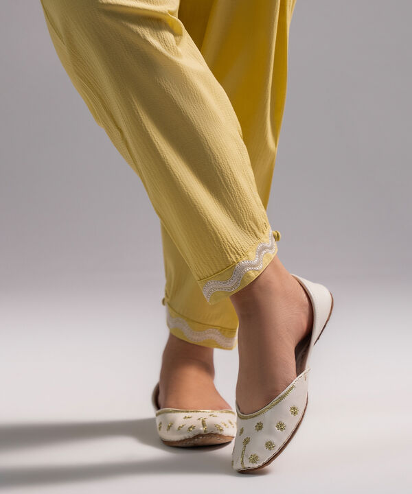 Solid Seersucker Skinny Shalwar
