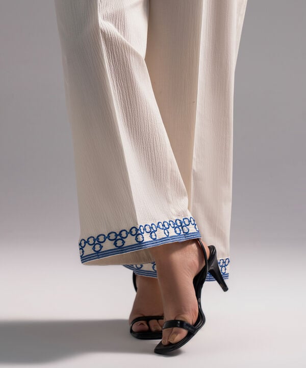 Solid Seersucker Culottes