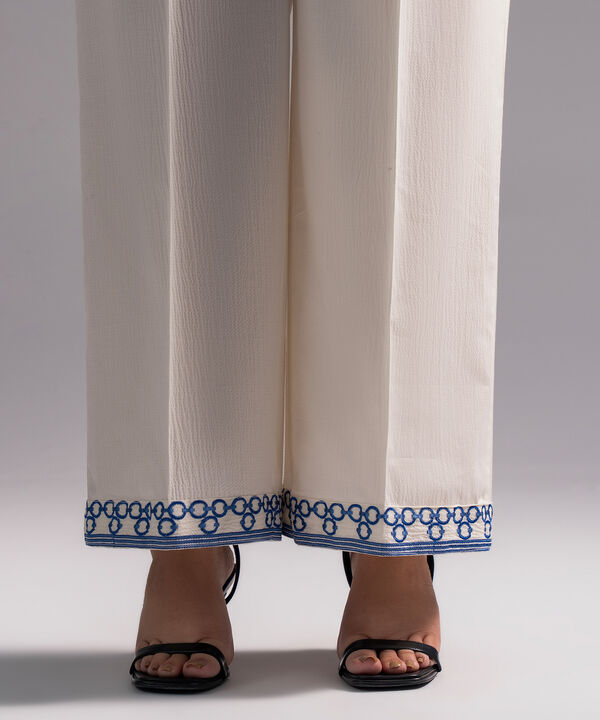 Solid Seersucker Culottes