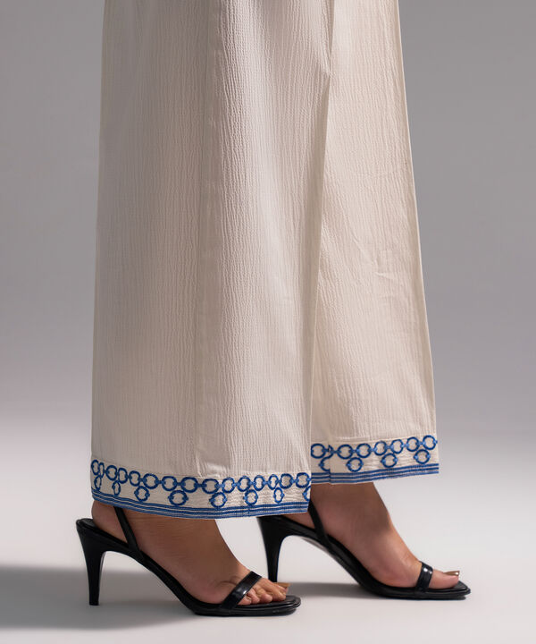 Solid Seersucker Culottes