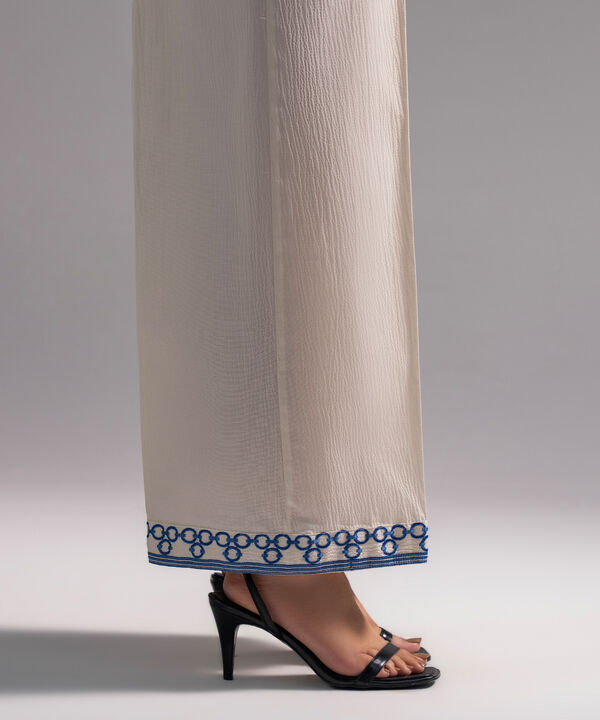Solid Seersucker Culottes
