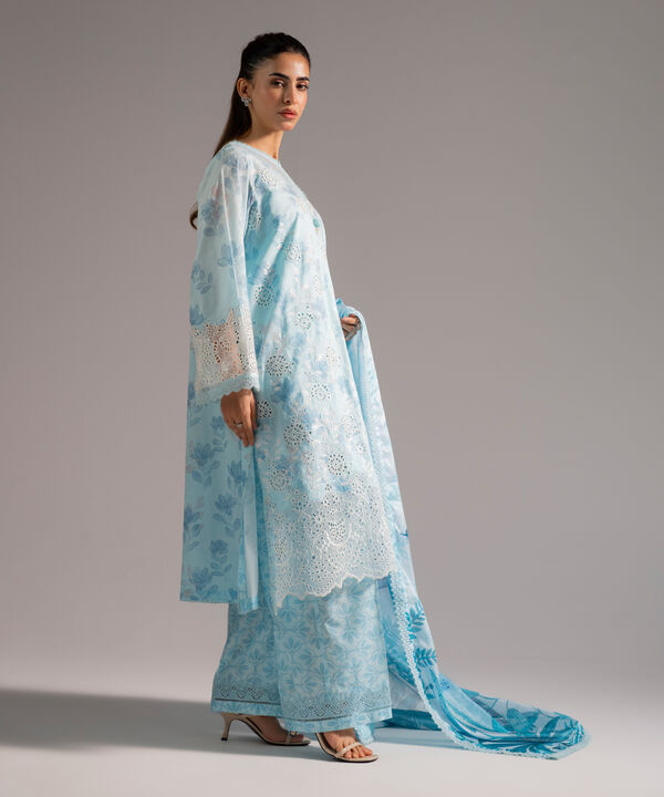 3 Piece - Embroidered Jacquard Suit