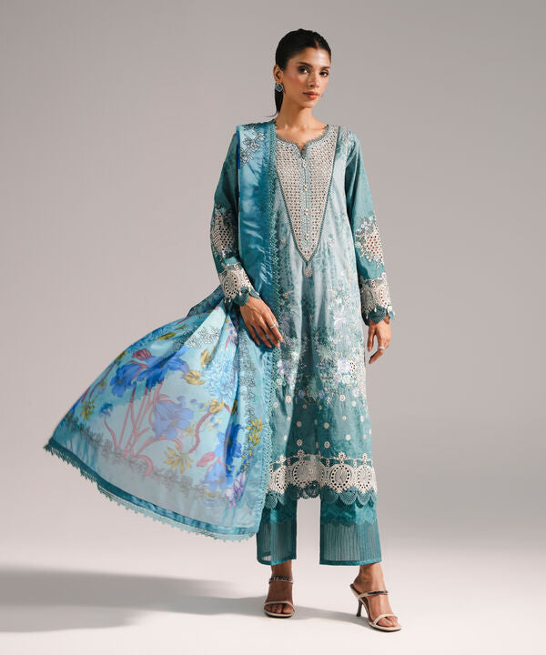 3 Piece - Embroidered Jacquard Suit