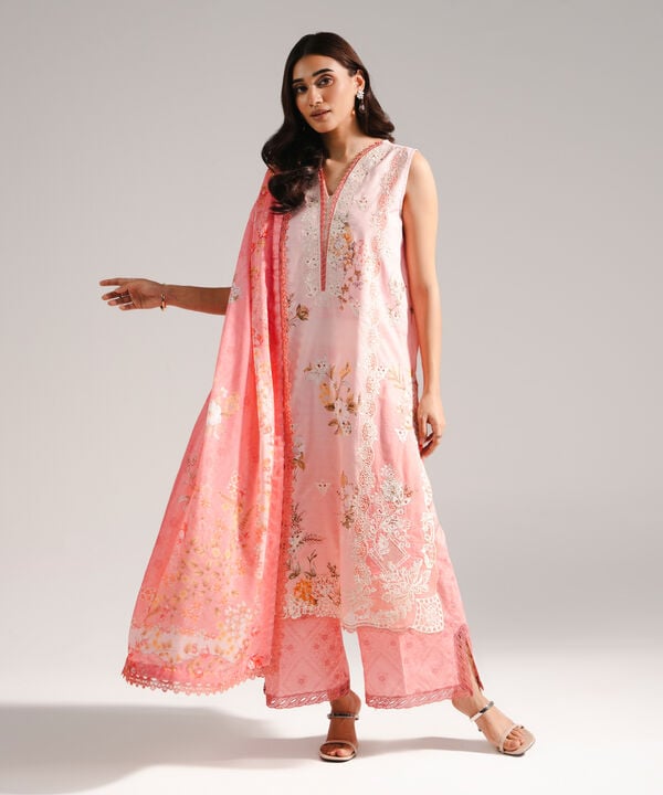 3 Piece - Embroidered Jacquard Suit