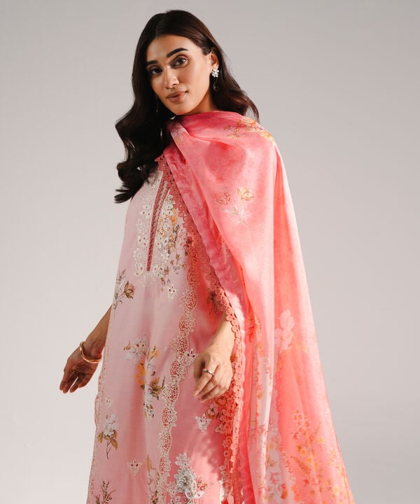 3 Piece - Embroidered Jacquard Suit