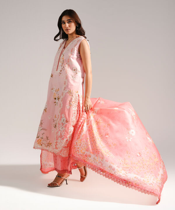3 Piece - Embroidered Jacquard Suit