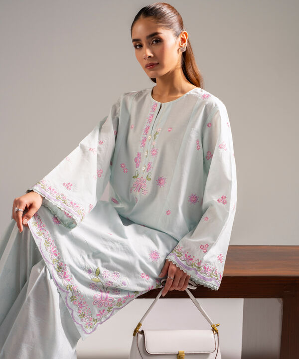 2 Piece - Embroidered Jacquard Suit