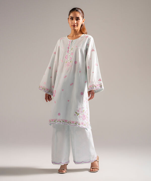 2 Piece - Embroidered Jacquard Suit