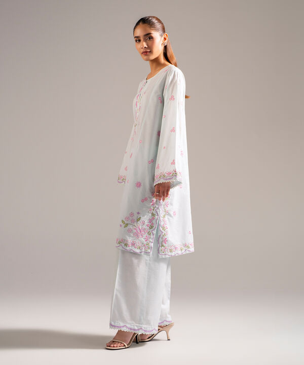 2 Piece - Embroidered Jacquard Suit