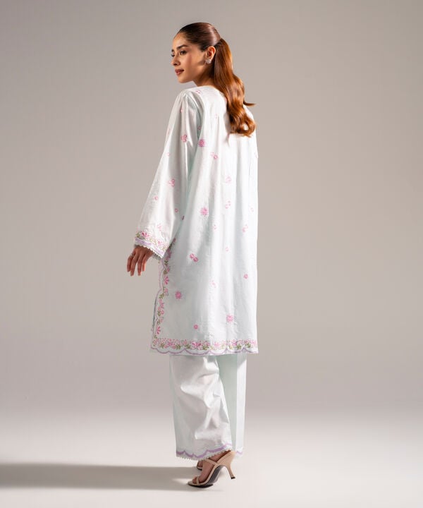 2 Piece - Embroidered Jacquard Suit