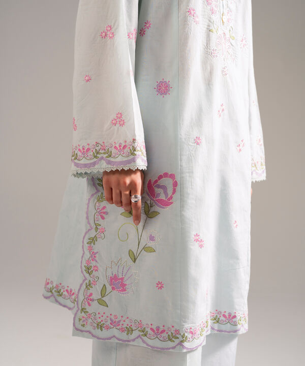 2 Piece - Embroidered Jacquard Suit