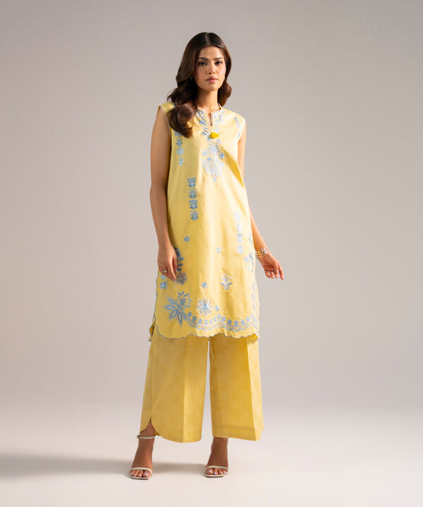 2 Piece - Embroidered Jacquard Suit