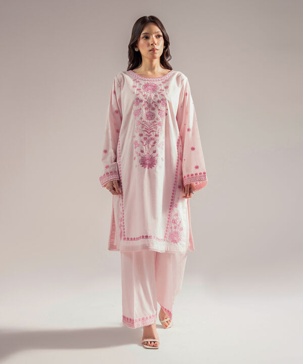 2 Piece - Embroidered Jacquard Suit