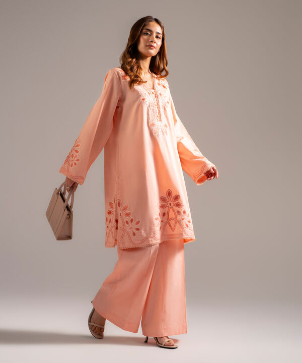 2 Piece - Embroidered Jacquard Suit