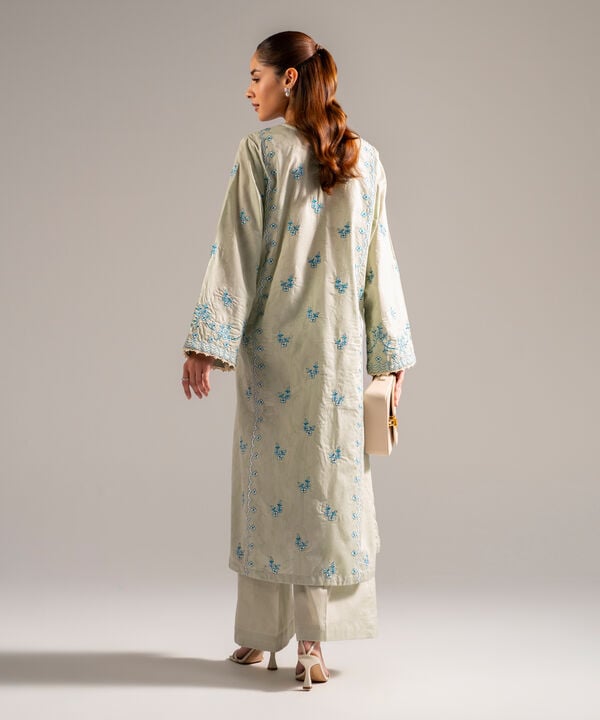 2 Piece - Embroidered Jacquard Suit