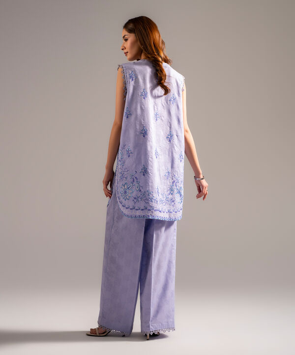 2 Piece - Embroidered Jacquard Suit