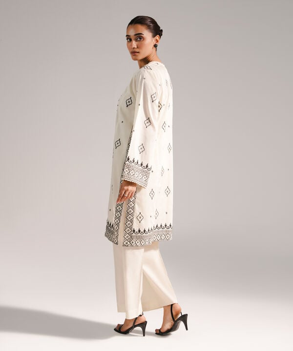 2 Piece - Embroidered Jacquard Suit