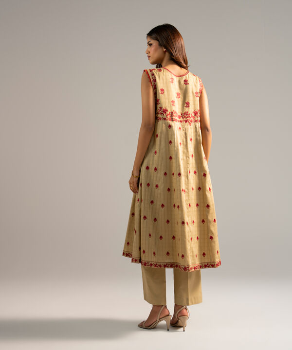 2 Piece - Embroidered Dobby Suit