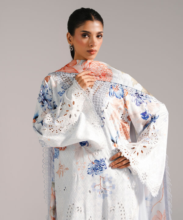 3 Piece - Embroidered Jacquard Suit