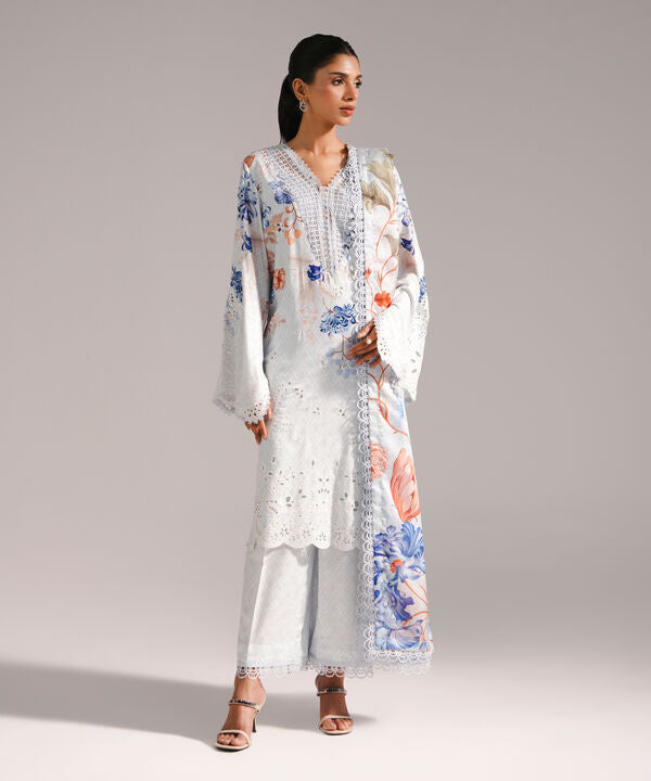3 Piece - Embroidered Jacquard Suit