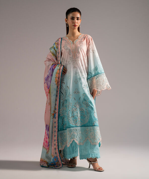3 Piece - Embroidered Jacquard Suit