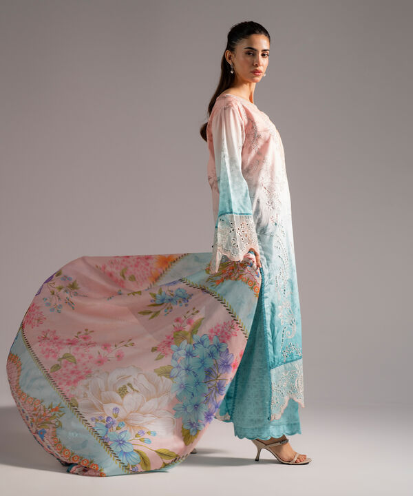 3 Piece - Embroidered Jacquard Suit