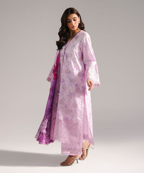 3 Piece - Embroidered Dobby Suit