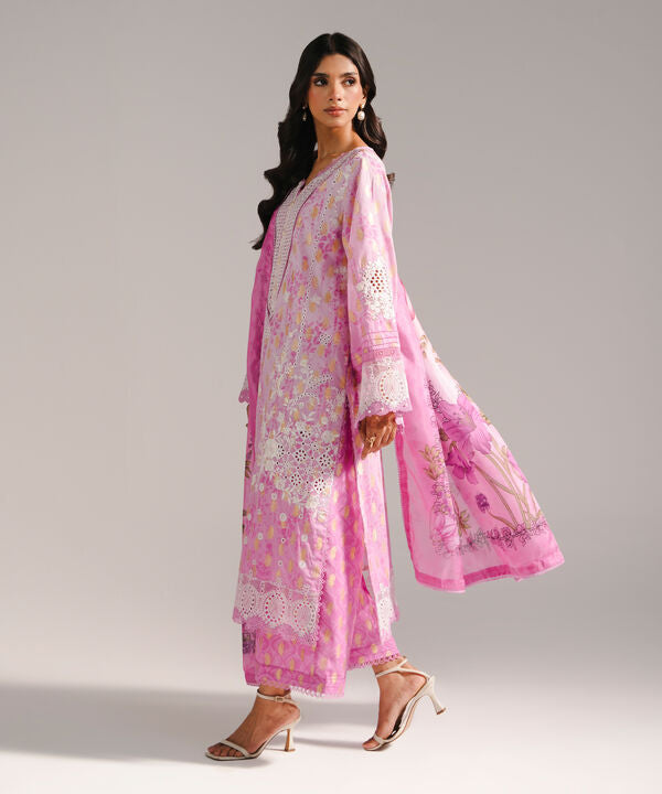 3 Piece - Embroidered Jacquard Suit