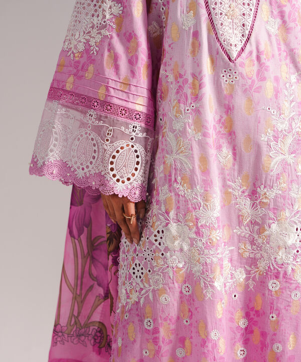 3 Piece - Embroidered Jacquard Suit